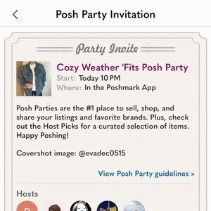 Tonight’s Posh Party!!